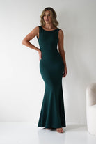 Samantha Bow Detail Maxi Dress Emerald Green | Wedding Guest Dress | Maxi | Oh Hello Clothing