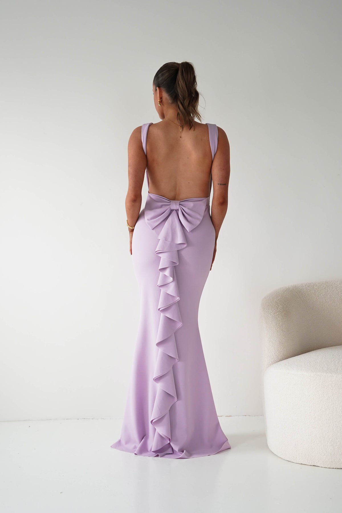 lilac maxi bridesmaid dress Samantha Bow Detail Maxi Dress | Lilac