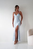 Oh Hello Clothing Women > Clothing > Dresses Santorini Butterfly Detail Embellished Gown | Blue