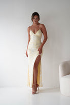 Oh Hello Clothing Women > Clothing > Dresses Santorini Butterfly Detail Embellished Gown | Yellow