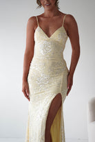 Oh Hello Clothing Women > Clothing > Dresses Santorini Butterfly Detail Embellished Gown | Yellow