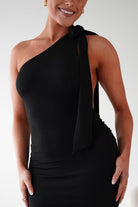 Oh Hello Clothing Debs & Prom Dresses Seraphine Backless Tie Bodycon Maxi Gown | Black