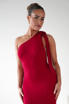 Oh Hello Clothing Wedding Guest Dresses Seraphine Backless Tie Bodycon Maxi Gown | Red