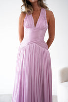 Oh Hello Clothing Dresses > Prom Dresses Sharelle Pleated Luminescent Maxi Gown | Pink