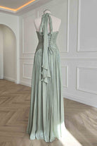 Oh Hello Clothing Dresses > Prom Dresses Sharelle Pleated Luminescent Maxi Gown | Sage