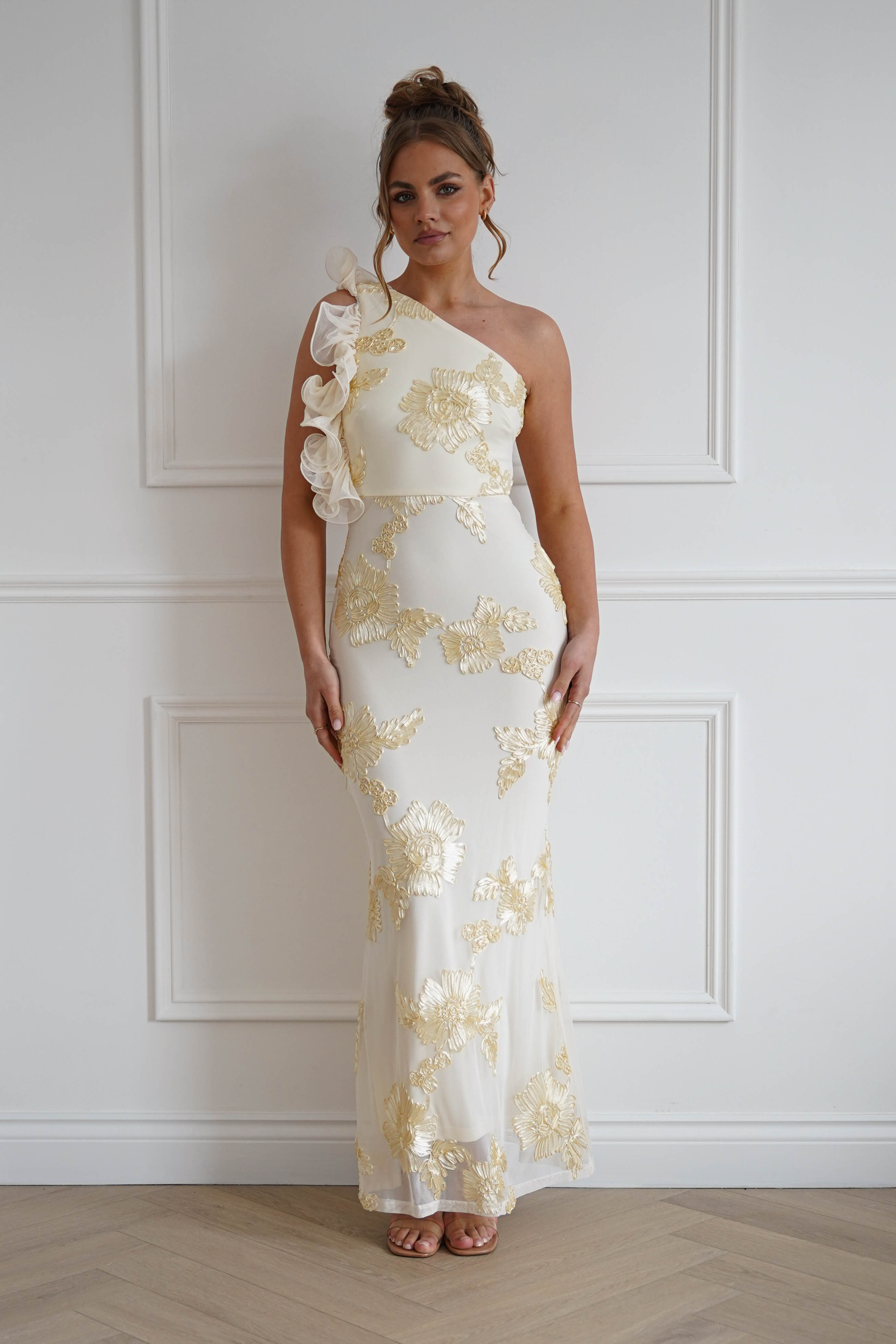 Oh Hello Clothing Women > Clothing > Dresses Siren Bodycon Maxi Dress | Light Yellow