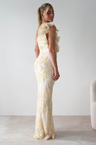Siren Bodycon Maxi Dress Light Yellow | Wedding Guest Dress | Bodycon | Maxi | Oh Hello Clothing