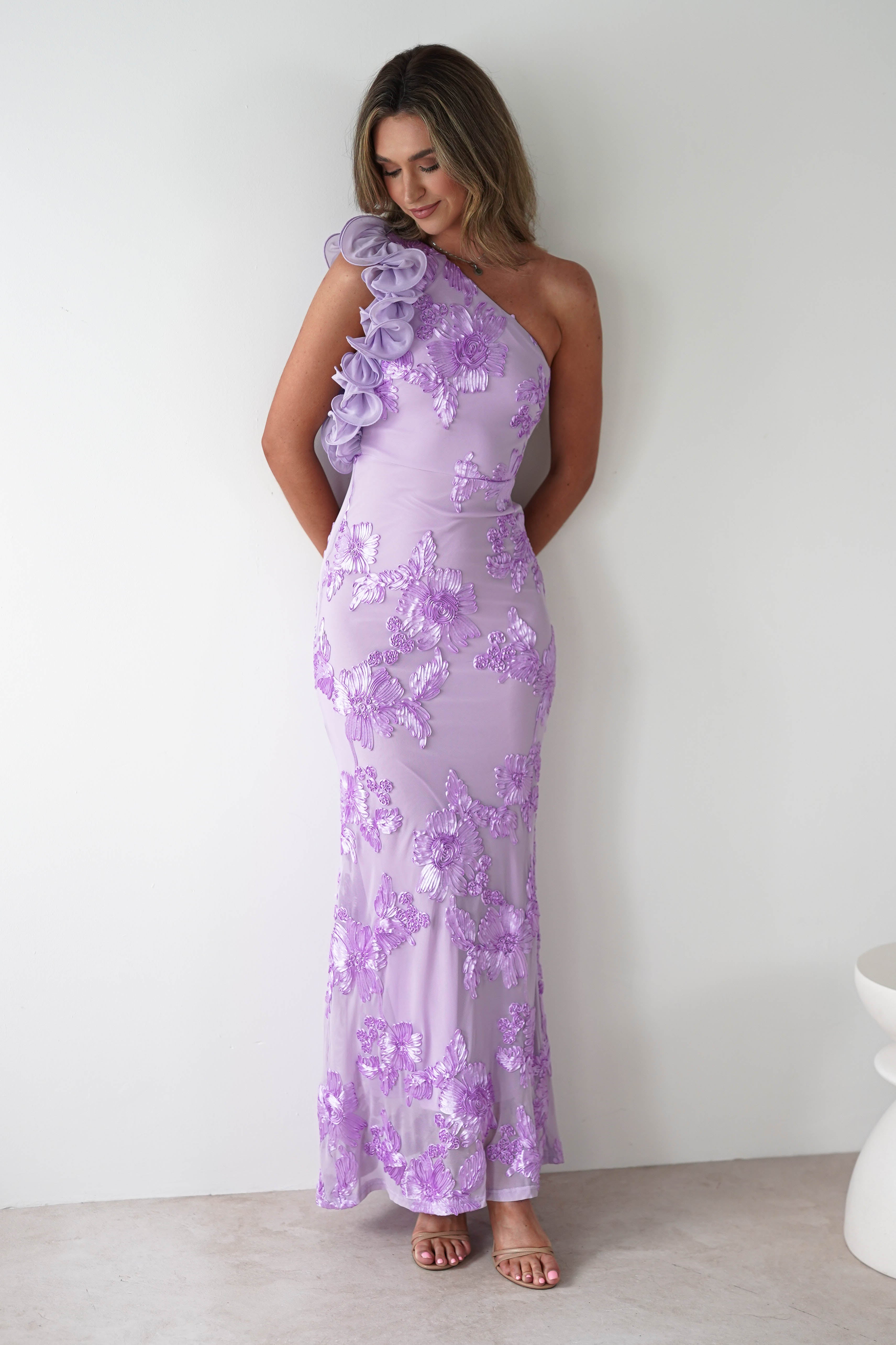 Siren Bodycon Maxi Dress | Lilac | Oh Hello Clothing | XS (6)