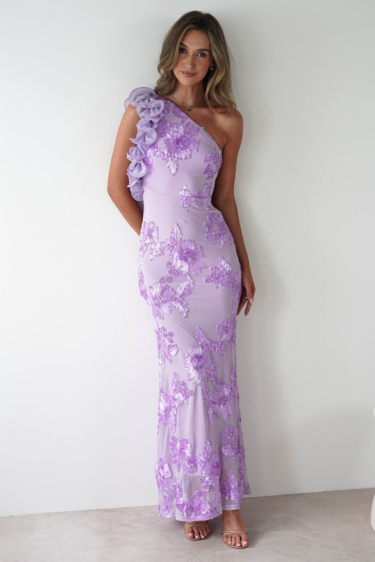 Siren Bodycon Maxi Dress Lilac | Wedding Guest Dress | Bodycon