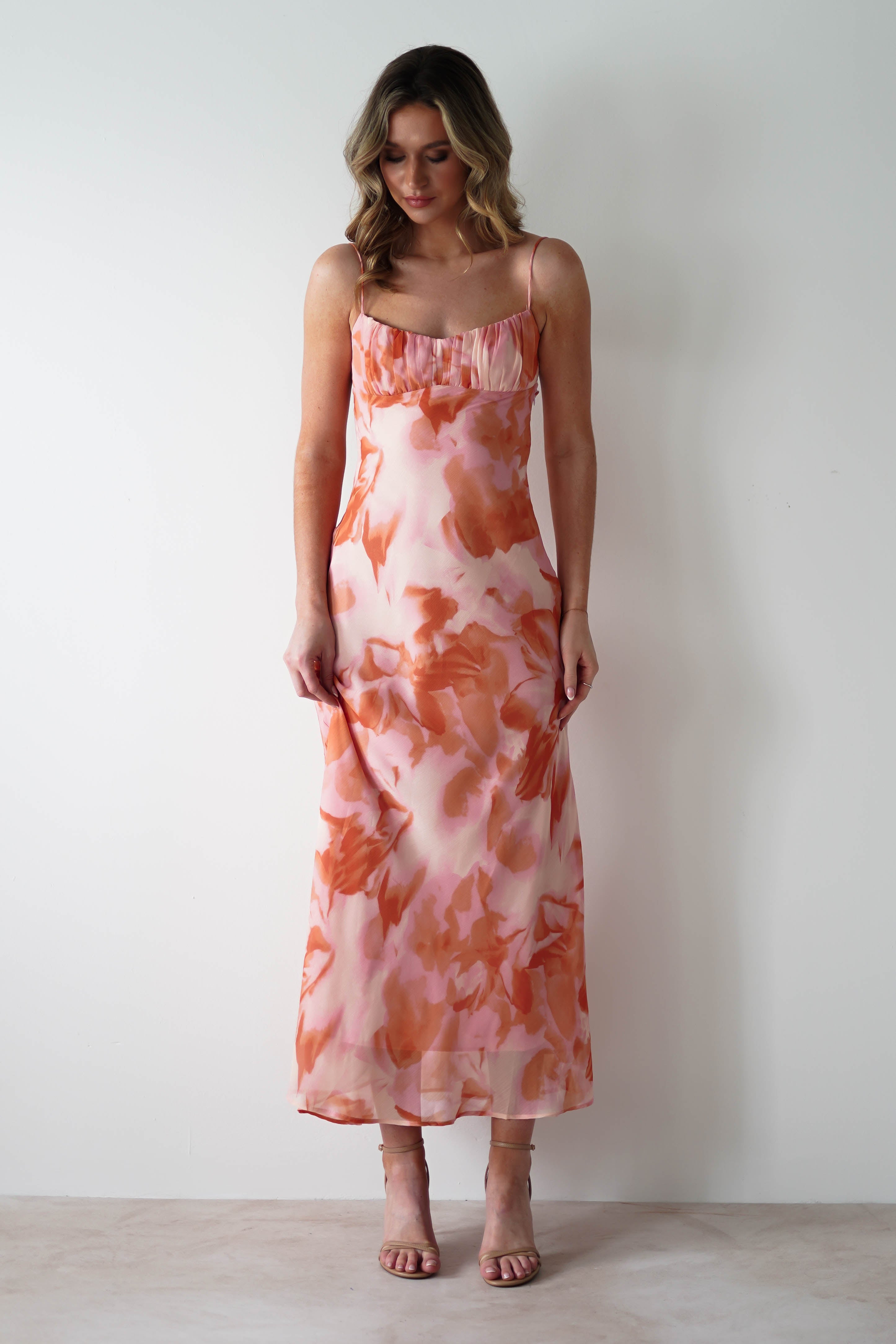 Starling Printed Maxi Dress | Orange Print