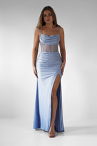 Stefani Rhinestone Bodice Gown | Light Blue | Debs & Prom | Formal Gown | Oh Hello Clothing