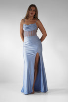 Stefani Rhinestone Bodice Gown | Light Blue | Debs & Prom | Formal Gown | Oh Hello Clothing