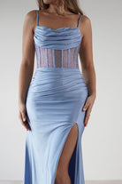 Stefani Rhinestone Bodice Gown | Light Blue | Debs & Prom | Formal Gown | Oh Hello Clothing