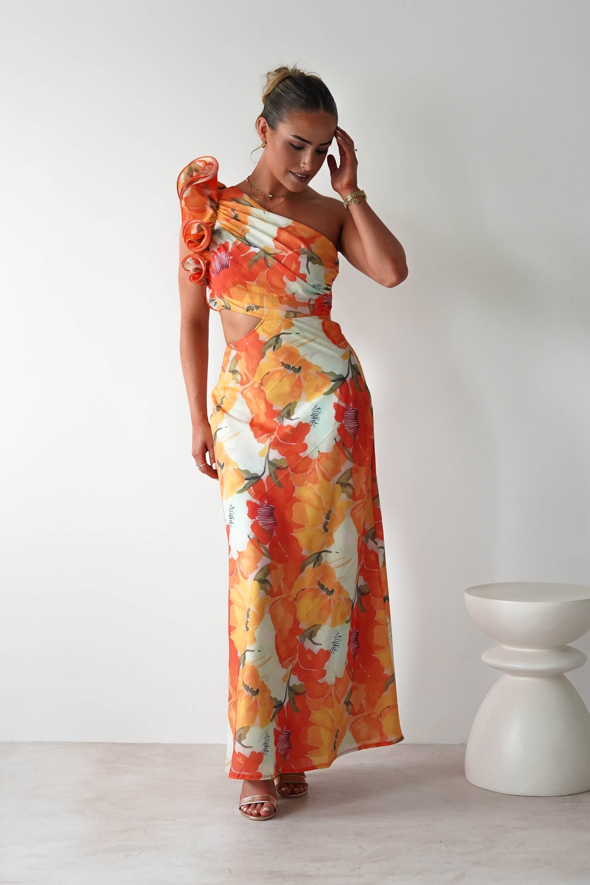 summer fruit maxi slip dress Summer Fruits Maxi Dress