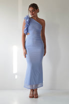 Sydney Bodycon Maxi Dress Blue | Wedding Guest Dress | Bodycon | Maxi | Oh Hello Clothing