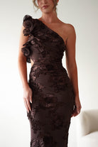 Sydney Bodycon Maxi Dress Brown Textured | Wedding Guest Dress | Bodycon | Maxi | Oh Hello Clothing