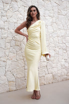 Sylvana Silky Maxi Dress Yellow | Wedding Guest Dress | Maxi | Oh Hello Clothing