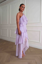 Oh Hello Clothing Women > Clothing > Dresses Tala Ruffle Tiered Halterneck Maxi Dress | Lilac