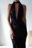 Tara Floral Jacquard Maxi Dress Black | Wedding Guest Dress | Maxi | Oh Hello Clothing