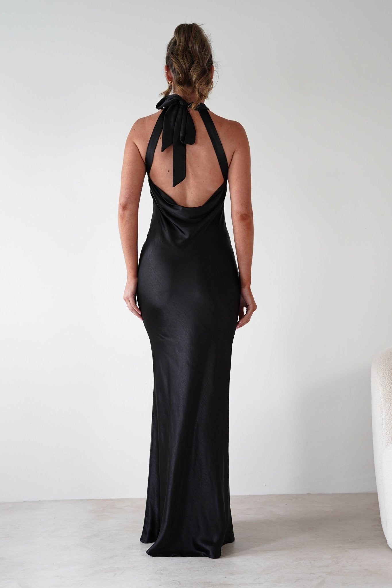 Taylee Halterneck Maxi Dress | Black | Oh Hello Clothing | S (8)