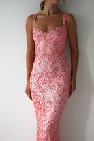 Taylor Embroidered Sequin Gown | Coral | Debs & Prom | Formal Gown | Oh Hello Clothing