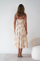 Oh Hello Clothing Women > Clothing > Dresses Tess Floral Print Skater Midaxi Dress | Yellow