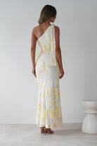 Thelma Floral Textured Maxi Dress Light Yellow | Wedding Guest Dress | Maxi | Oh Hello Clothing