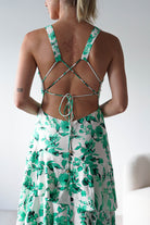 Varana Floral Ruffle Maxi Dress Green | Wedding Guest Dress | Maxi | Oh Hello Clothing