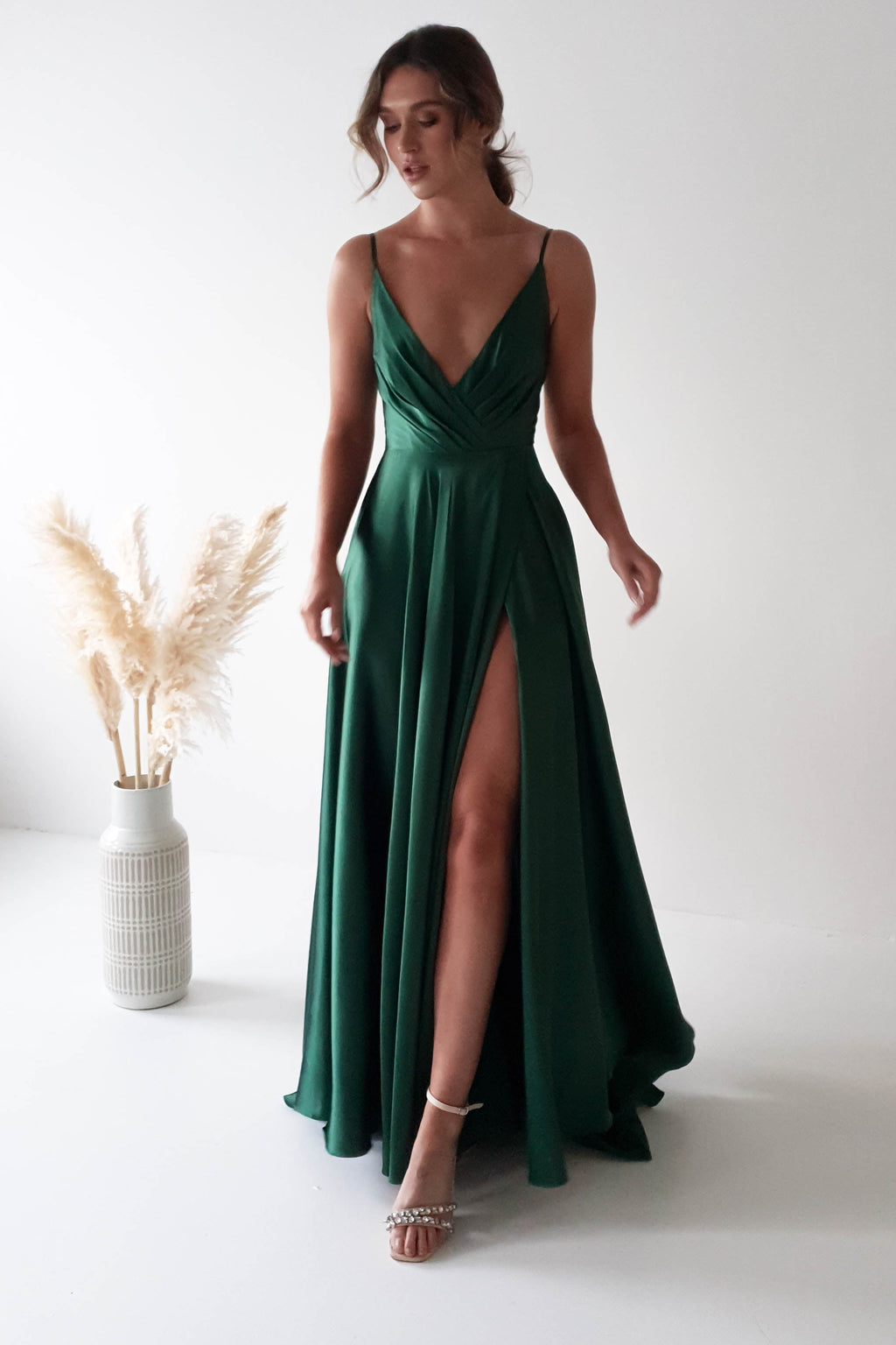 Velia Satin Maxi Gown