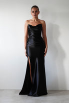 Venice Strapless Bodycon Gown | Black | Debs & Prom | Formal Gown | Oh Hello Clothing