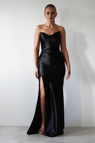 Venice Strapless Bodycon Gown | Black | Debs & Prom | Formal Gown | Oh Hello Clothing