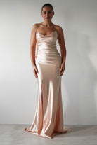 Venice Strapless Bodycon Gown | Light Gold | Debs & Prom | Formal Gown | Oh Hello Clothing