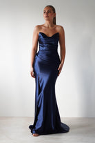 Venice Strapless Bodycon Gown | Navy | Debs & Prom | Formal Gown | Oh Hello Clothing