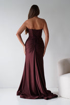 Oh Hello Clothing Dresses > Prom Dresses Visenta Ruched Bodice Strapless Gown | Espresso