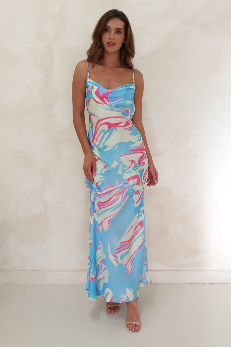 Wilson Satin Maxi Dress | Blue Print