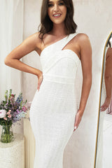 Chastine Sequin Gown | White