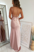 Love Silky Satin Gown | Blush | Debs & Prom | Formal Gown | Oh Hello Clothing