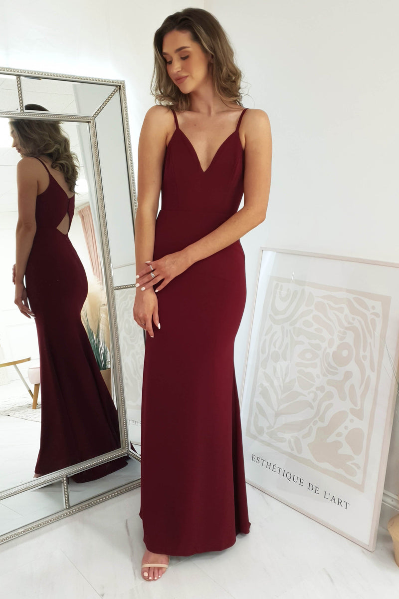 Porta Bodycon Gown | Burgundy
