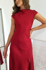 Ranela Twist Back Detail Midi | Red