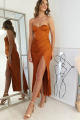 Chey Corest Midi Dress | Sunset Orange