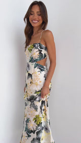 Jaylani Floral Midi Dress | Mixed Print