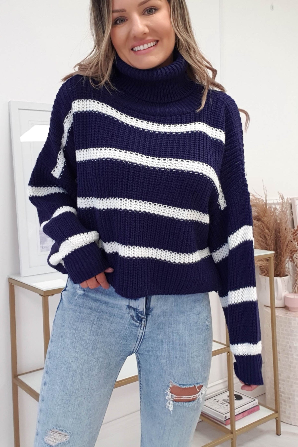 Catalina Striped Jumper | Navy-Oh Hello Clothing