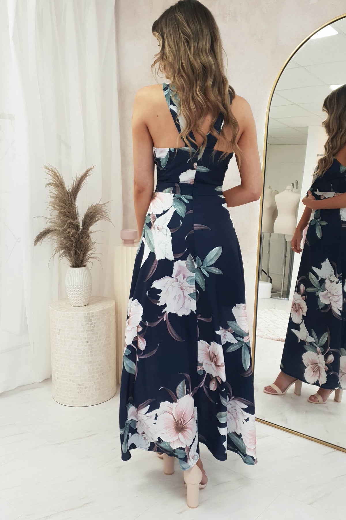 Vita Floral Maxi Dress | Navy Print-Oh Hello Clothing