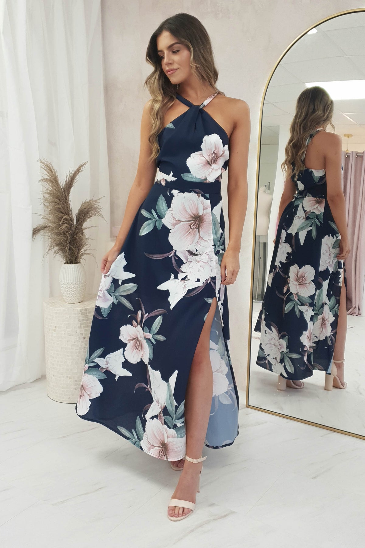 Vita Floral Maxi Dress | Navy Print-Oh Hello Clothing