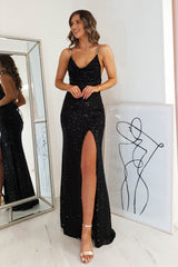 Alamour Sequin Luxe Gown | Black