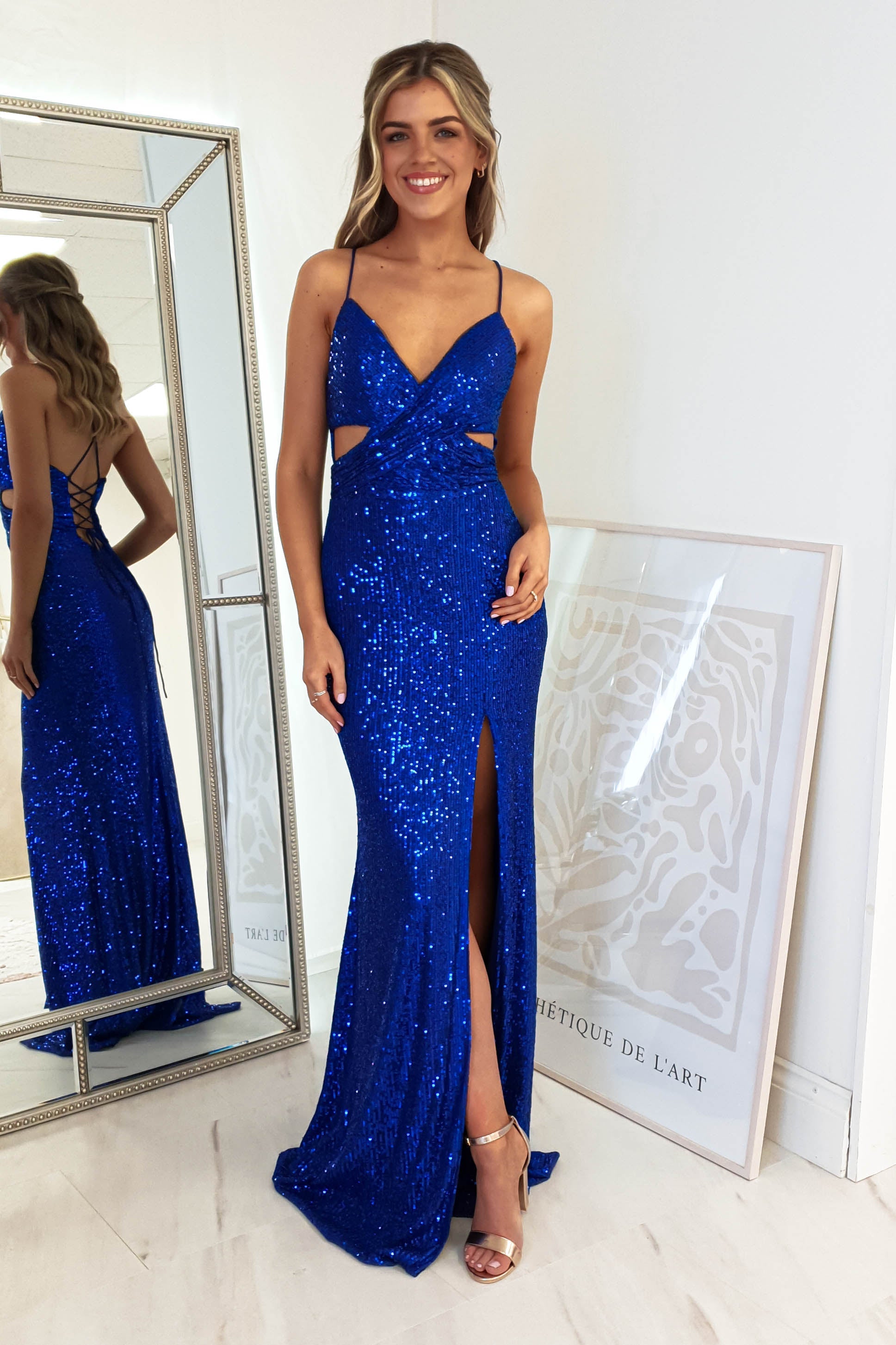 Apollo Bodycon Sequin Gown | Royal Blue | Debs & Prom