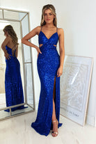 Apollo Bodycon Sequin Gown | Royal Blue | Debs & Prom | Formal Gown | Oh Hello Clothing