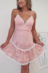 Baxia Floral Mini Dress | Pink