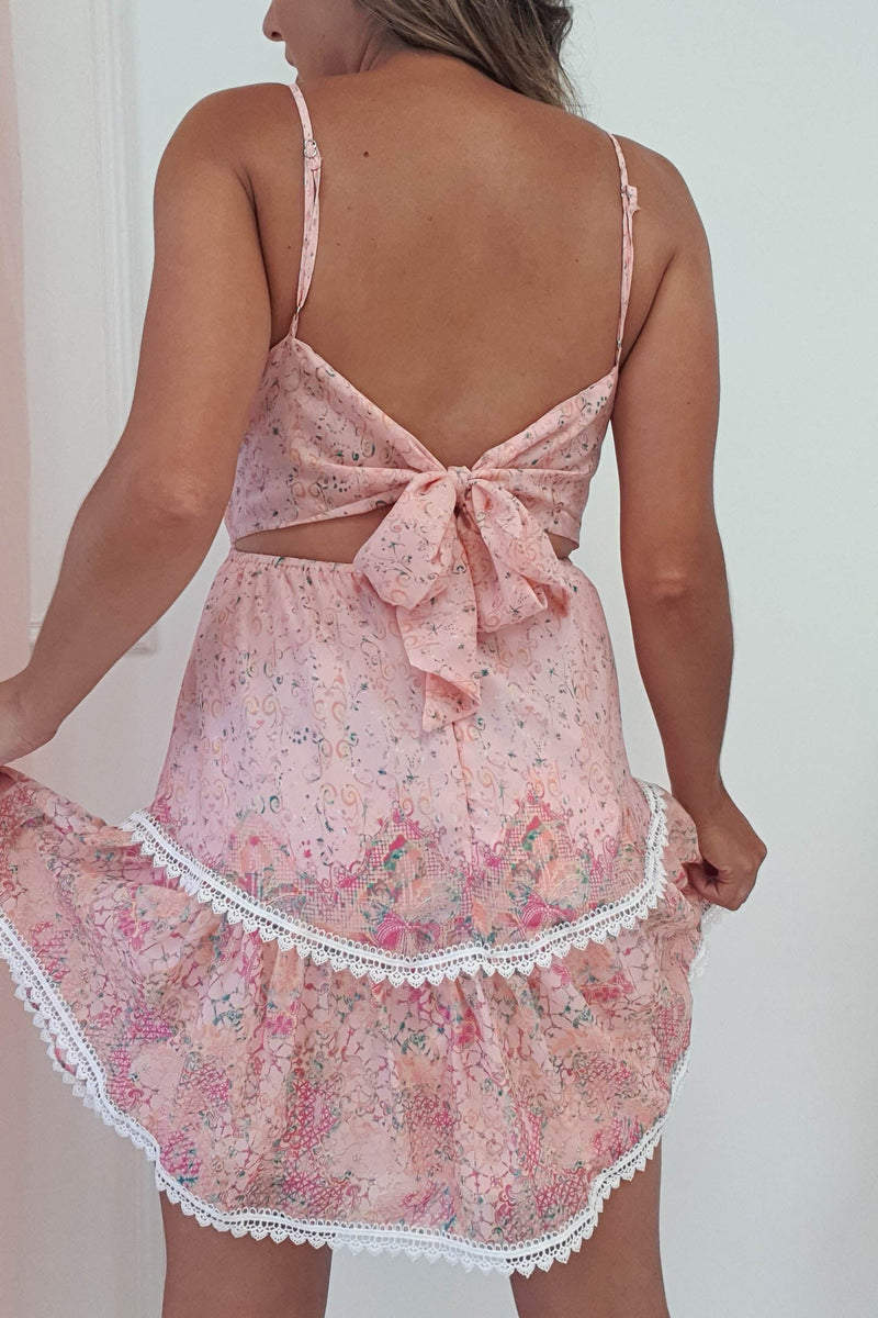 Baxia Floral Mini Dress | Pink
