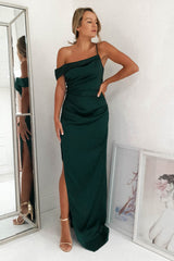 Catherine Off The Shoulder Gown | Forest Green